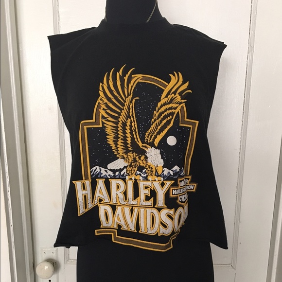 3D Harley Davidson cut off tee