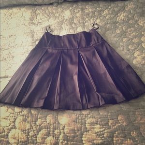 Chocolate Brown Sateen Skirt