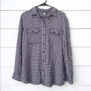 BDG/Urban Outfitters Plaid Waterfall Tunic