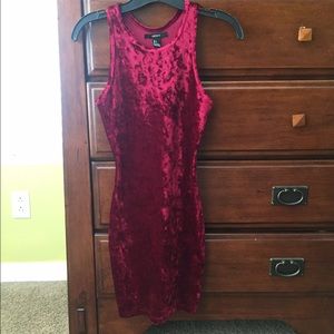 F21 Red Velvet Dress