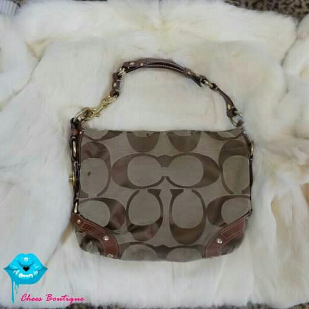 Coach Carly Shoulder Bag Jacquard Tote