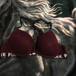 PINK leopard lace push-up 😋