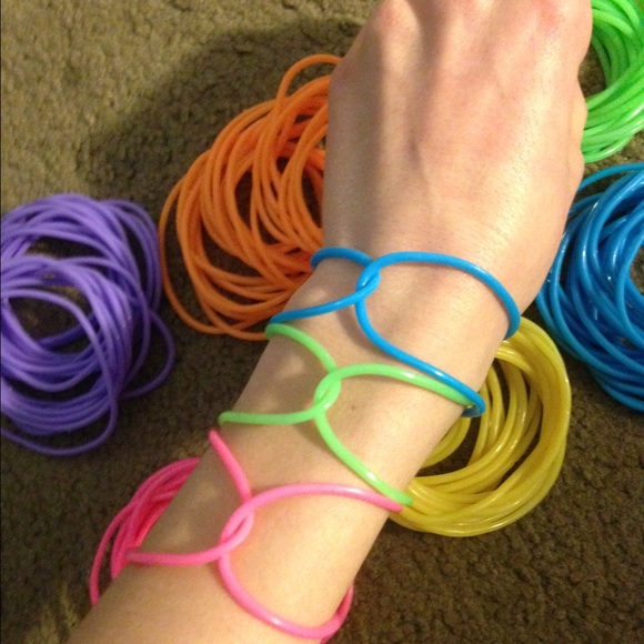 Rainbow pride neon fun bracelets lot