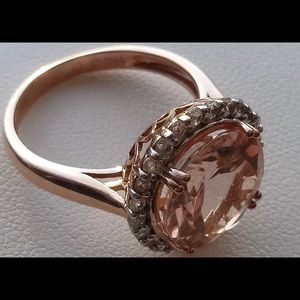Corderosa morganite with accents in rose gold
