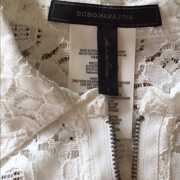 BCBG MaxAzria White Lace top - Picture 2 of 2