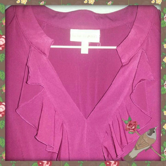 Pink ruffle top