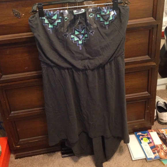 NWOT! grey strapless dress // make an offer!