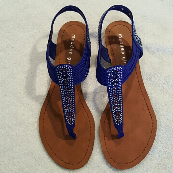 Madden Girl Shoes - Ritzy Blue Sparkling Sandals.        NWOT