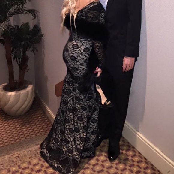 Lace prom dress mermaid style dress