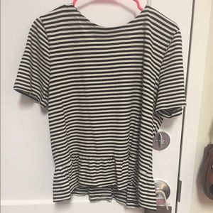 Jcrew knit peplum shirt