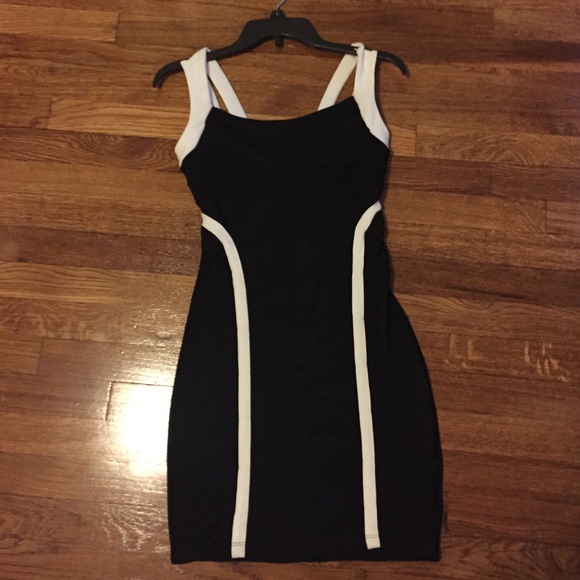 Black & white tight dress