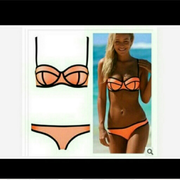 Sexy push up Orange bikini