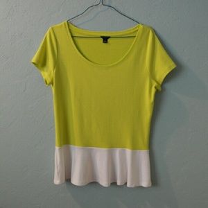 FINAL CUT✂Like new Bright neon Peplum top