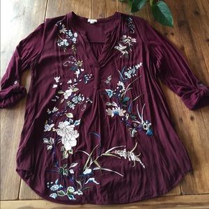 Anthropologie embroidered top by Tiny.