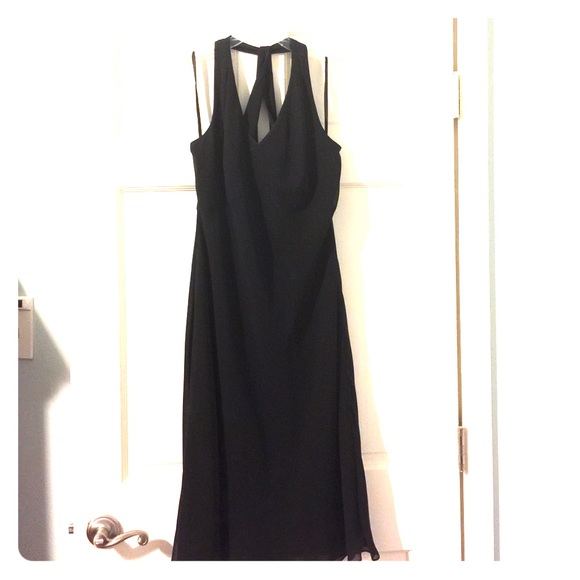 Black lined Ann Taylor Loft cocktail dress