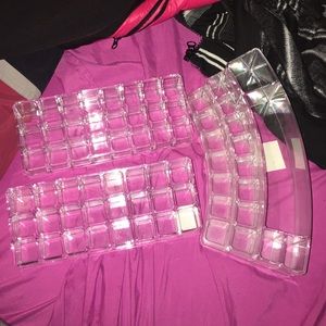 3 lipstick and makeup organizers.