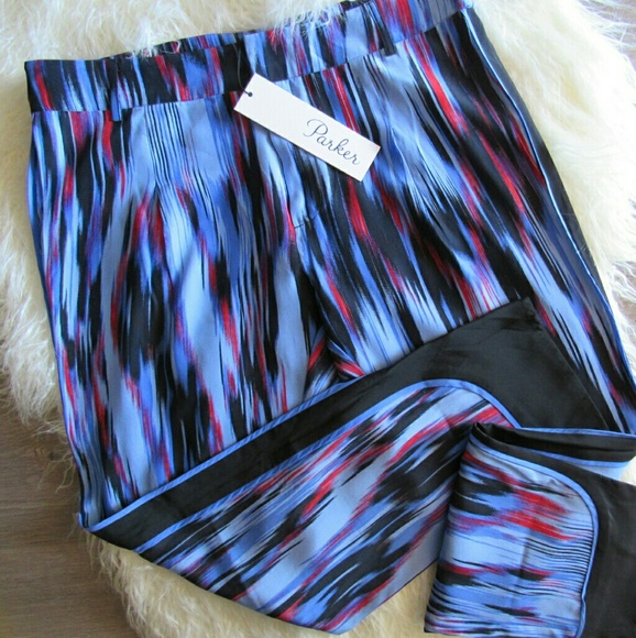 Parker Pants - || new || Parker Silk Cropped Trouser Pants