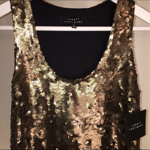 Robert Rodriguez Sequined Cocktail Party Dress - Picture 2 of 4