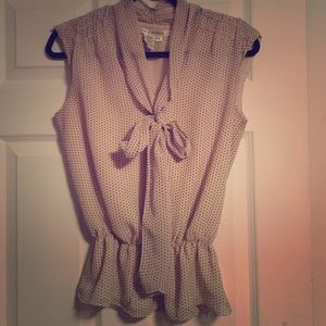 Polka dot peplum top