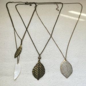 Leaf Necklaces (3)