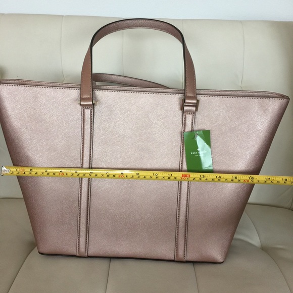 SOLD Kate Spade Large Rose gold tote - Picture 2 of 4