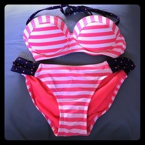 Pink polkadot bikini
