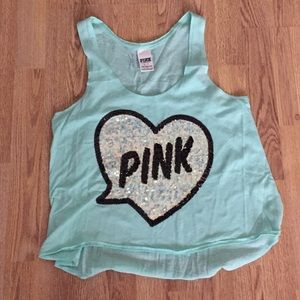 real pink tank top