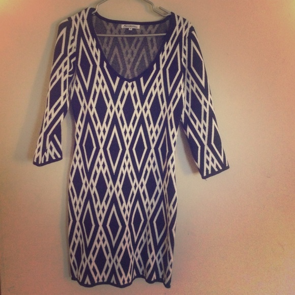 Black and white sweater dress