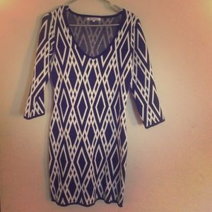 Black and white sweater dress