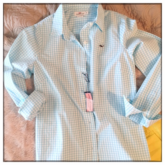 Vineyard Vines Gingham Button Up, sz Small