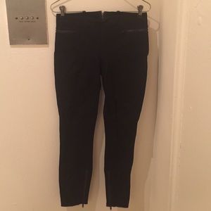Gap 00 ankle Black pants work trouser moto zippers