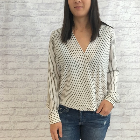 Ark & Co Striped Wrap Top - Picture 4 of 4