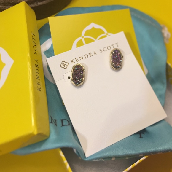 Multi drusy Ellie studs