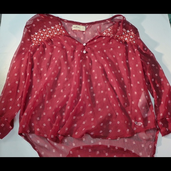 Hollister high/low sheer top
