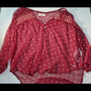 Hollister high/low sheer top