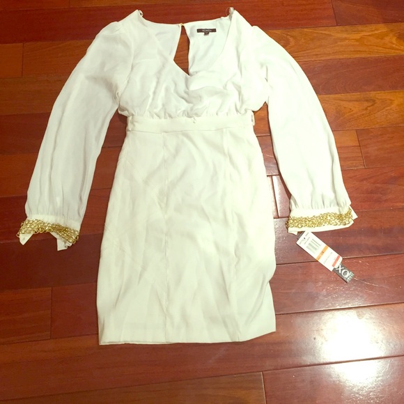 White silky dress