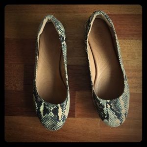 Women's Clarks indigo Snake skin Multi Dress flats