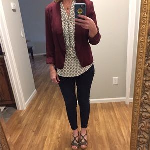 Burgundy blazer
