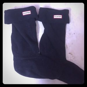 Black fleece Tall Hunter Boot socks size S/M!