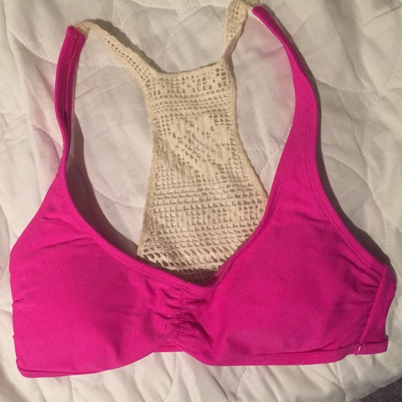 AE Aerie Crochet Razorback Swim Top
