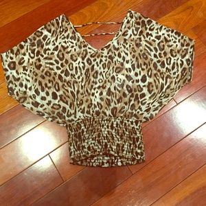 Cheetah print blouse