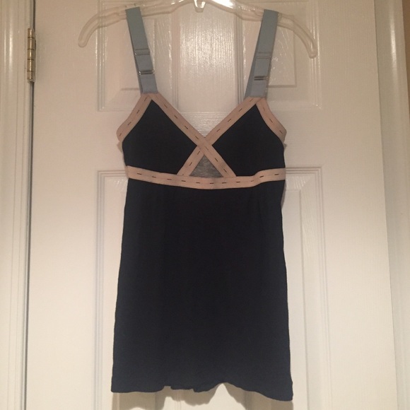 VPL Black Multi Color Tank Top Shirt Size Small