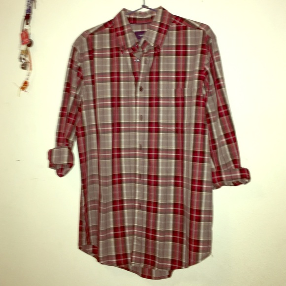 Men's plaid button down
