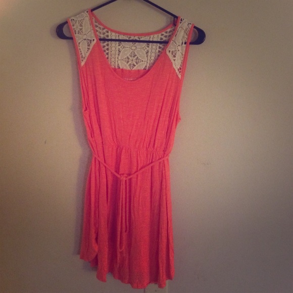 Maternity tank top. Coral with lace