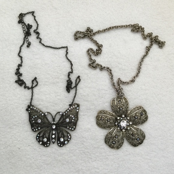 Butterfly & Flower Necklace