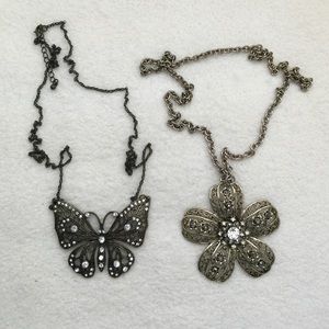 Butterfly & Flower Necklace