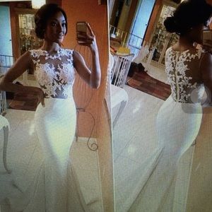 White sexy prom dress