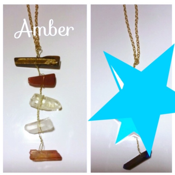 🌸🌸HOLD🌸🌸 Rock Ladder Natural Stone Necklace - Picture 2 of 3