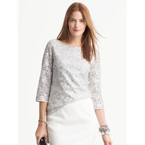 Banana Republic Metallic Lace Shirt