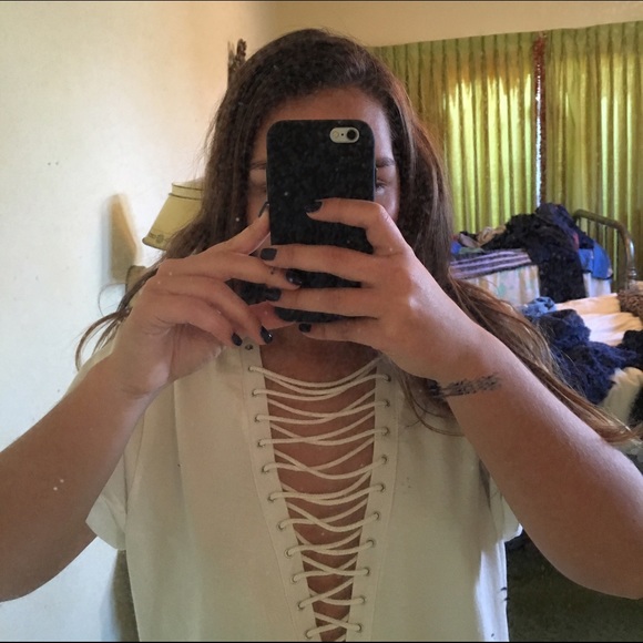 Brand new LF lace up boyfriend tee